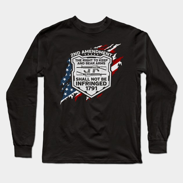 2nd Amendment Gun Rights Long Sleeve T-Shirt by RadStar